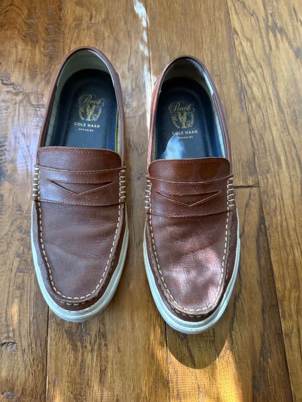 Cole Haan brown leather loafers